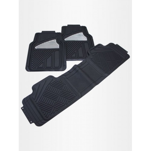 Car Mats 3PC CHROME AW MATS, BLACK